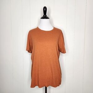 Jungmaven Orange Hemp Cotton Tee Short Sleeve T Shirt Size Medium